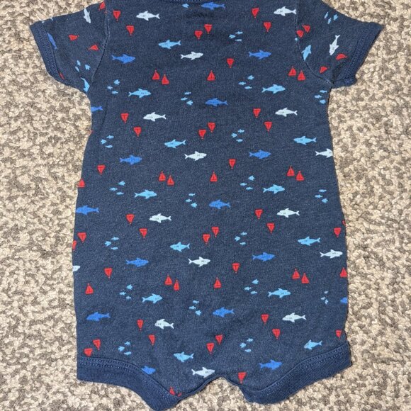 Carter's Child of Mine Shark romper, Newborn - Picture 2 of 3